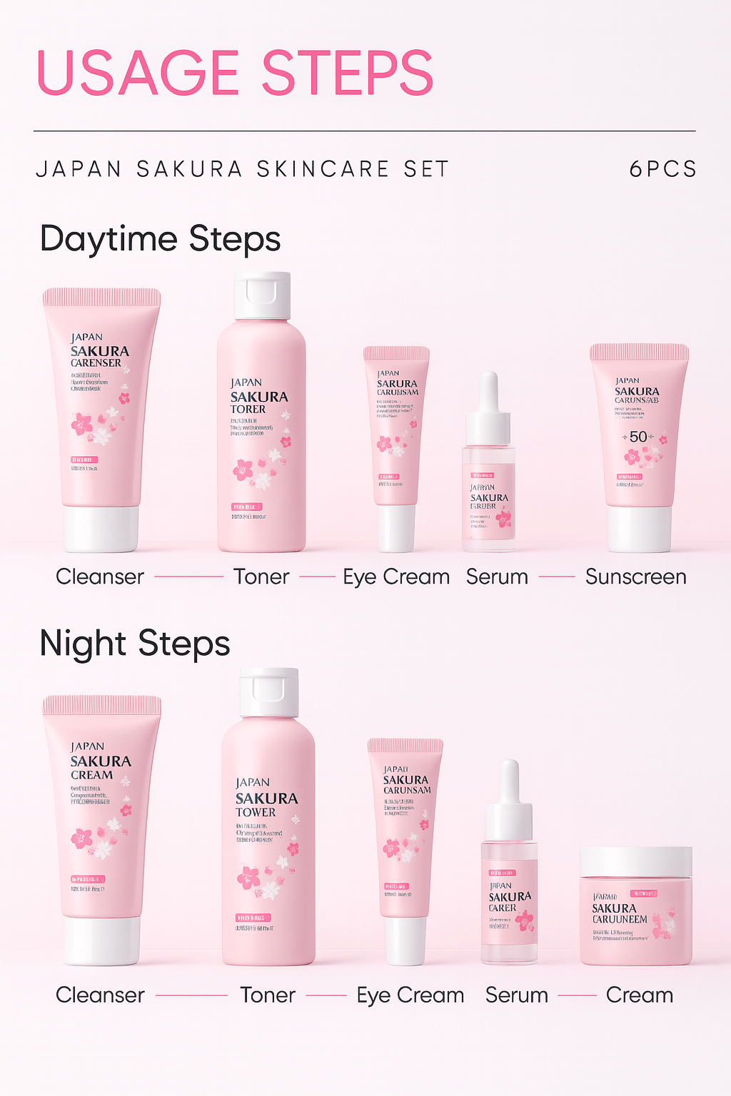 The Sakura Ritual - 6 Piece Glow Revival Set - Blush Sakura
