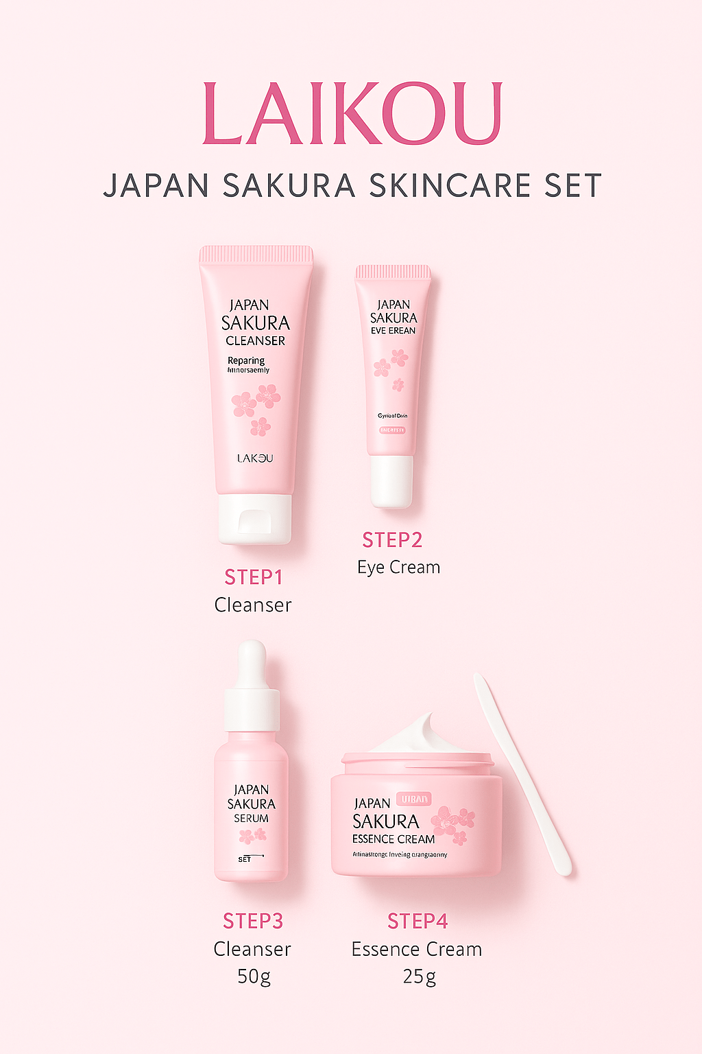 The Sakura Starter Ritual 4 - Piece Set - Blush Sakura
